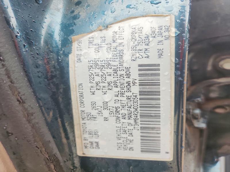 Aukcja sprzedaży 1998 Toyota 4runner, vin: JT3HM84R2W0030547, numer aukcji: 69416786