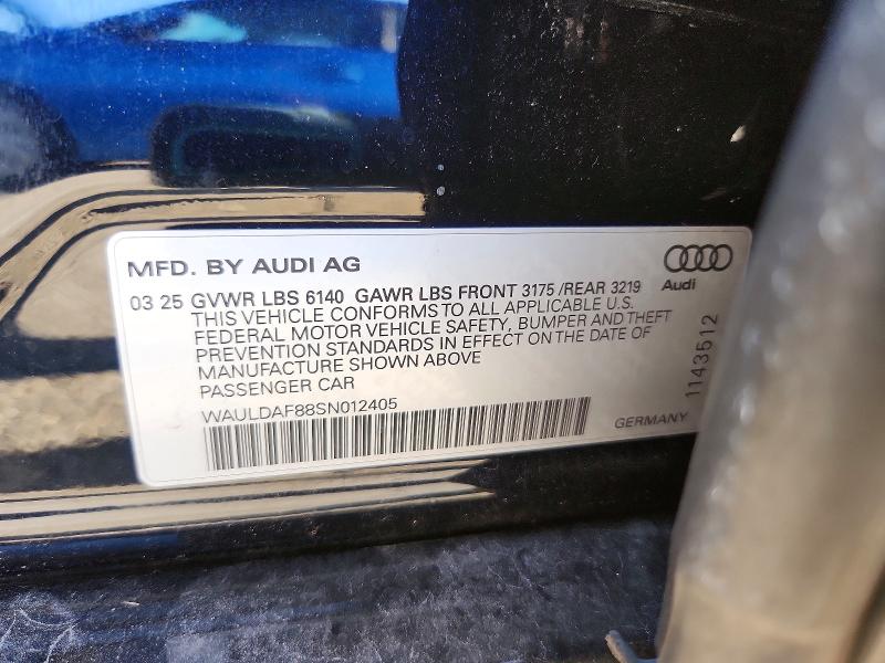Продажа на аукционе авто 2025 Audi A8, vin: WAULDAF88SN012405, номер лота: 69843586
