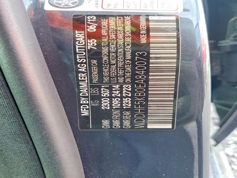2014 Mercedes-benz E მანქანა იყიდება აუქციონზე, vin: WDDHF5KB0EA840073, აუქციონის ნომერი: 68040716