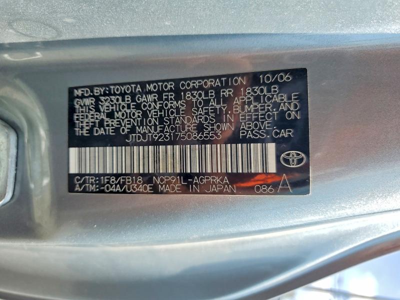 Продаж на аукціоні авто 2007 Toyota Yaris, vin: JTDJT923175086553, номер лоту: 69746466