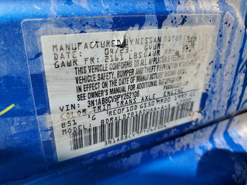 68788306 :رقم المزاد ، 3N1AB8CV9PY262106 vin ، 2023 Nissan Sentra مزاد بيع