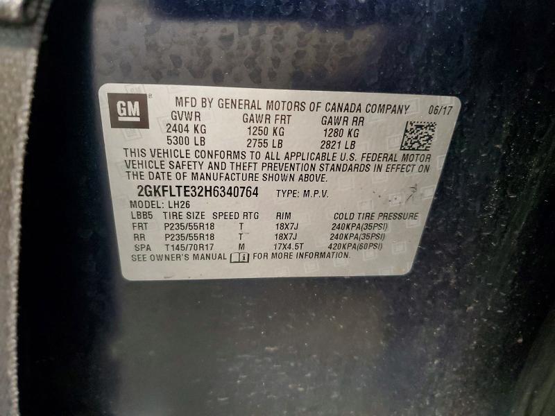 2017 Gmc Terrain მანქანა იყიდება აუქციონზე, vin: 2GKFLTE32H6340764, აუქციონის ნომერი: 70002666