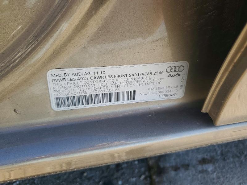 Продажа на аукционе авто 2011 Audi A4, vin: WAUFFAFL0BN034359, номер лота: 68539056
