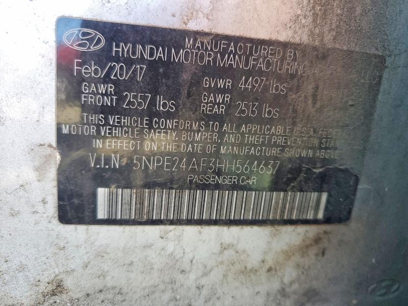 Aukcja sprzedaży 2017 Hyundai Sonata, vin: 5NPE24AF3HH564637, numer aukcji: 68194076