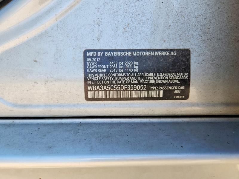 68499096 :رقم المزاد ، WBA3A5C55DF359052 vin ، 2013 Bmw 328 مزاد بيع