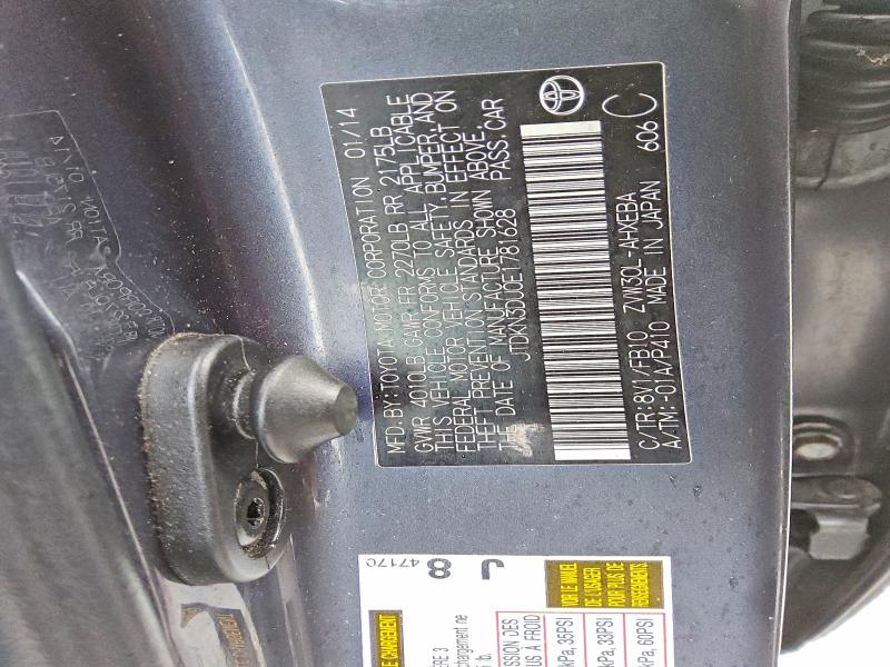 Продаж на аукціоні авто 2014 Toyota Prius, vin: JTDKN3DU0E1781628, номер лоту: 69918956
