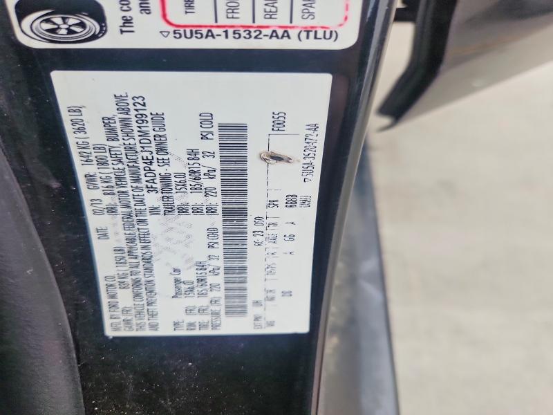 2013 Ford Fiesta მანქანა იყიდება აუქციონზე, vin: 3FADP4EJ1DM199123, აუქციონის ნომერი: 69753236
