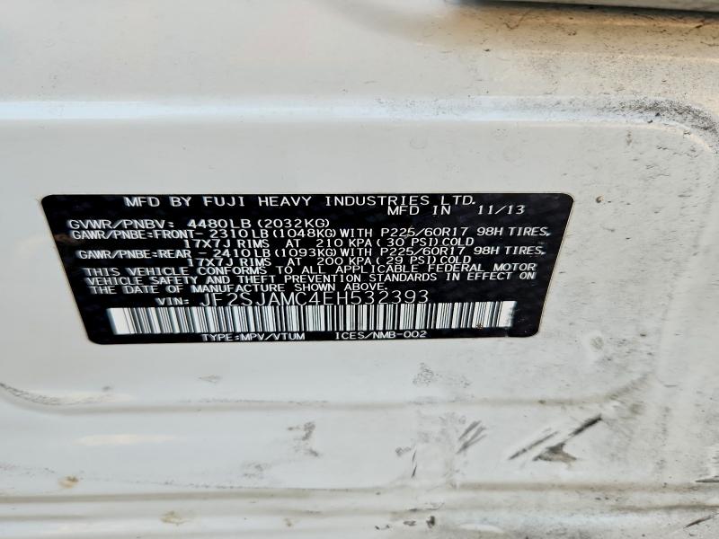 Aukcja sprzedaży 2014 Subaru Forester, vin: JF2SJAMC4EH532393, numer aukcji: 68413506
