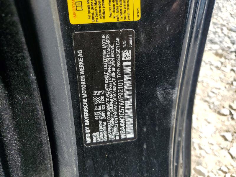 Продаж на аукціоні авто 2019 Bmw 430i, vin: WBA4W3C57KAF92101, номер лоту: 68272476