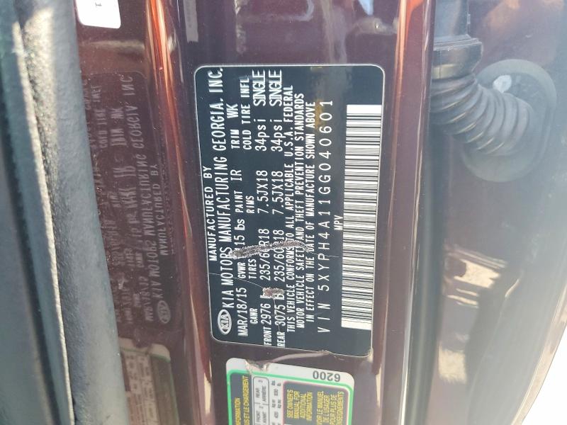 Продажа на аукционе авто 2016 Kia Sorento, vin: 5XYPH4A11GG040601, номер лота: 68766566