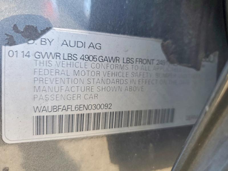 Продаж на аукціоні авто 2014 Audi A4, vin: WAUBFAFL6EN030092, номер лоту: 67494796