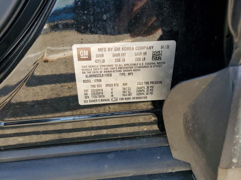 68146906 :رقم المزاد ، KL4MMBS23LB119938 vin ، 2020 Buick Encore Gx مزاد بيع