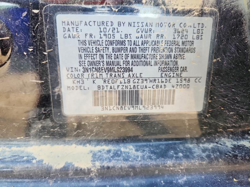 Aukcja sprzedaży 2021 Nissan Versa, vin: 3N1CN8EV9ML923994, numer aukcji: 66794596