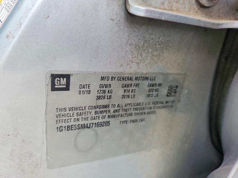 69513096 :رقم المزاد ، 1G1BE5SM4J7169205 vin ، 2018 Chevrolet Cruze مزاد بيع