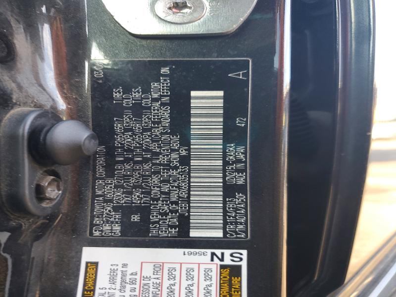69989296 :رقم المزاد ، JTEBT14RX68035133 vin ، 2006 Toyota 4runner مزاد بيع
