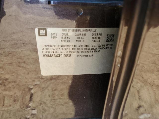 2015 Cadillac Ats Luxury მანქანა იყიდება აუქციონზე, vin: 1G6AB5SAXF0106338, აუქციონის ნომერი: 71999243