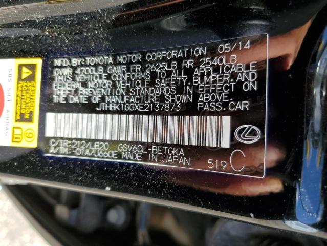 Auction sale of the 2014 Lexus Es 350, vin: JTHBK1GGXE2137873, lot number: 72358493