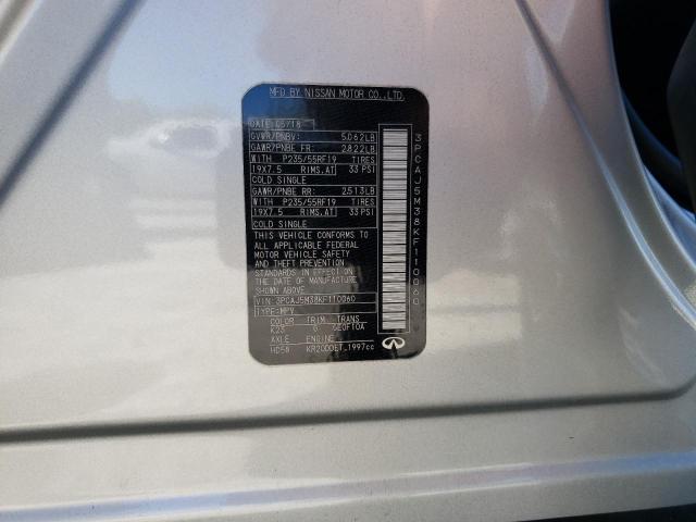 Aukcja sprzedaży 2019 Infiniti Qx50 Essential, vin: 3PCAJ5M38KF110060, numer aukcji: 73047743