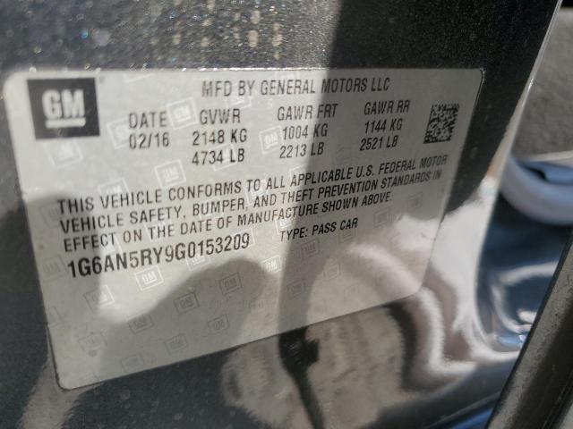 72676793 :رقم المزاد ، 1G6AN5RY9G0153209 vin ، 2016 Cadillac Ats-v مزاد بيع