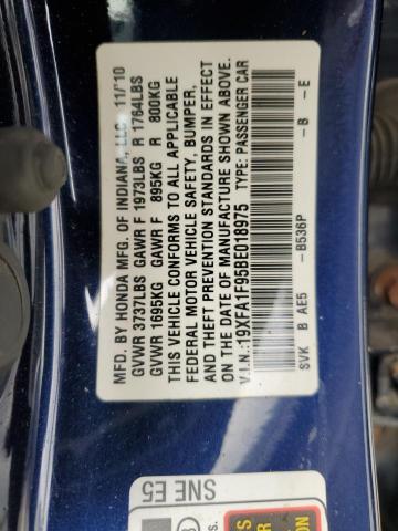 2011 Honda Civic Exl მანქანა იყიდება აუქციონზე, vin: 19XFA1F95BE018975, აუქციონის ნომერი: 71774843