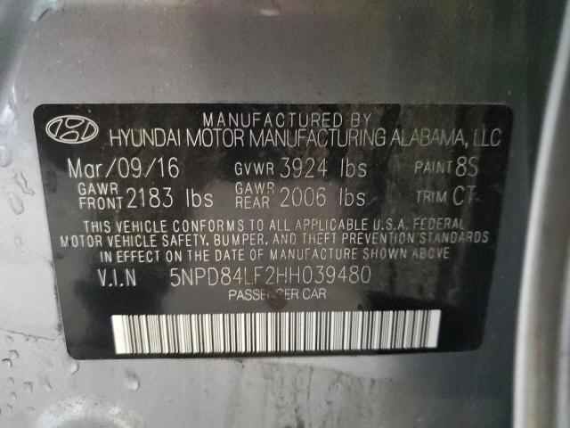 73838793 :رقم المزاد ، 5NPD84LF2HH039480 vin ، 2017 Hyundai Elantra Se مزاد بيع