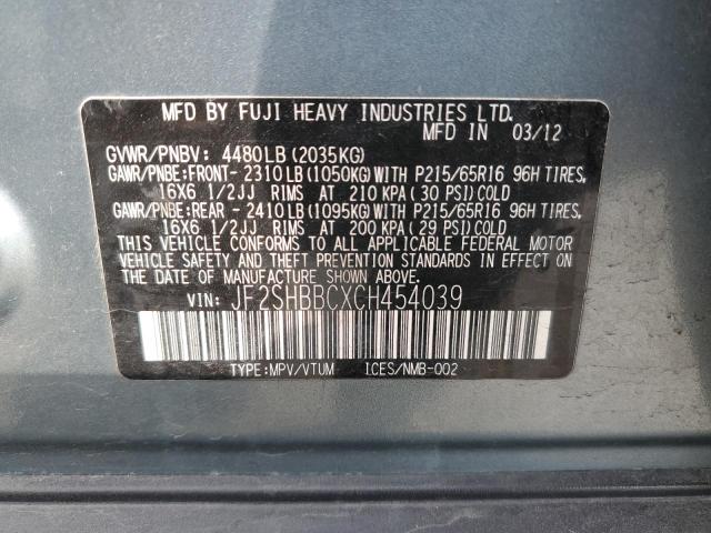 Aukcja sprzedaży 2012 Subaru Forester 2.5x, vin: JF2SHBBCXCH454039, numer aukcji: 71915243