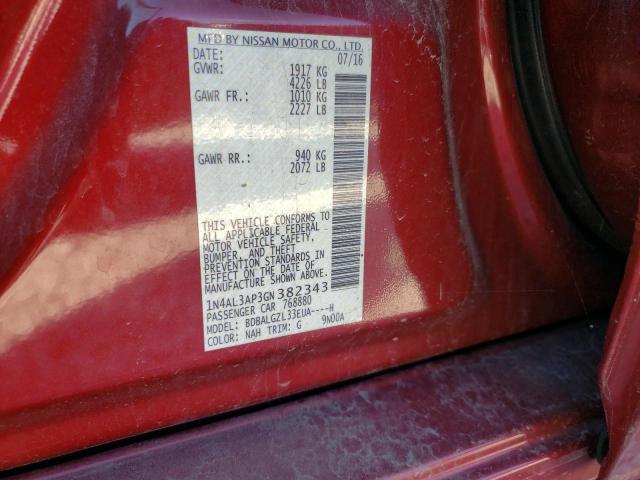 Aukcja sprzedaży 2016 Nissan Altima 2.5, vin: 1N4AL3AP3GN382343, numer aukcji: 71671803