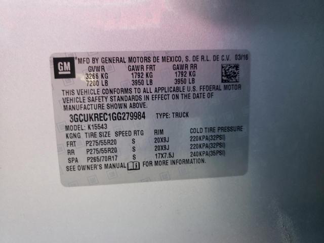 Продажа на аукционе авто 2016 Chevrolet Silverado K1500 Lt, vin: 3GCUKREC1GG279984, номер лота: 72534593