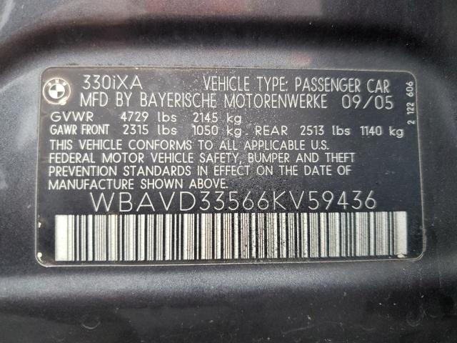 Aukcja sprzedaży 2006 Bmw 330 Xi, vin: WBAVD33566KV59436, numer aukcji: 71140143