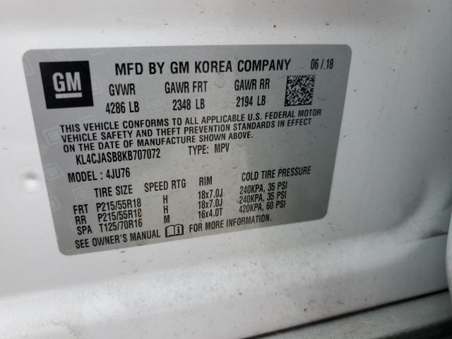 Продажа на аукционе авто 2019 Buick Encore Preferred, vin: KL4CJASB8KB707072, номер лота: 72971693