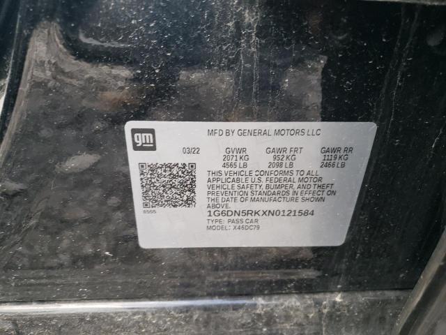 62867893 :رقم المزاد ، 1G6DN5RKXN0121584 vin ، 2022 Cadillac Ct5 Premium Luxury مزاد بيع