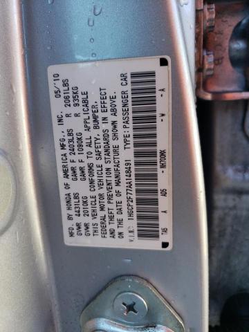 Aukcja sprzedaży 2010 Honda Accord Ex, vin: 1HGCP2F77AA148491, numer aukcji: 72144493