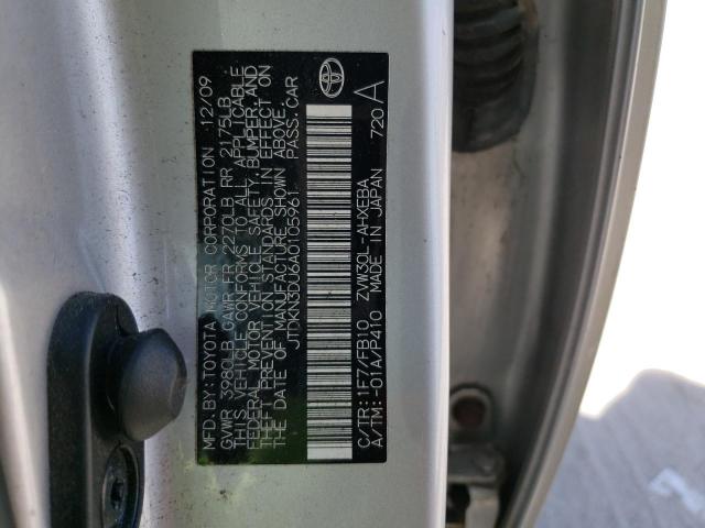73474363 :رقم المزاد ، JTDKN3DU6A0105961 vin ، 2010 Toyota Prius مزاد بيع