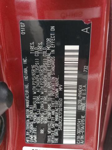 70611263 :رقم المزاد ، 5TDZK23C17S018050 vin ، 2007 Toyota Sienna Ce مزاد بيع