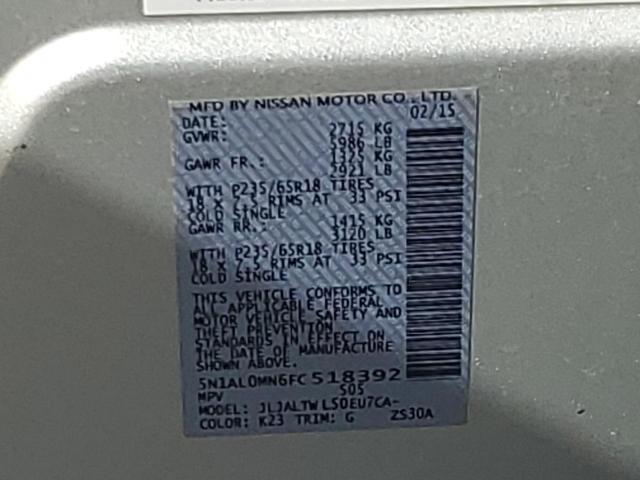 Продаж на аукціоні авто 2015 Infiniti Qx60, vin: 5N1AL0MN6FC518392, номер лоту: 74552193