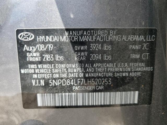 71681003 :رقم المزاد ، 5NPD84LF7LH520253 vin ، 2020 Hyundai Elantra Sel مزاد بيع