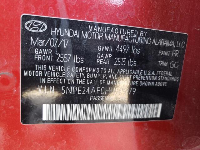 73523633 :رقم المزاد ، 5NPE24AF0HH571979 vin ، 2017 Hyundai Sonata Se مزاد بيع