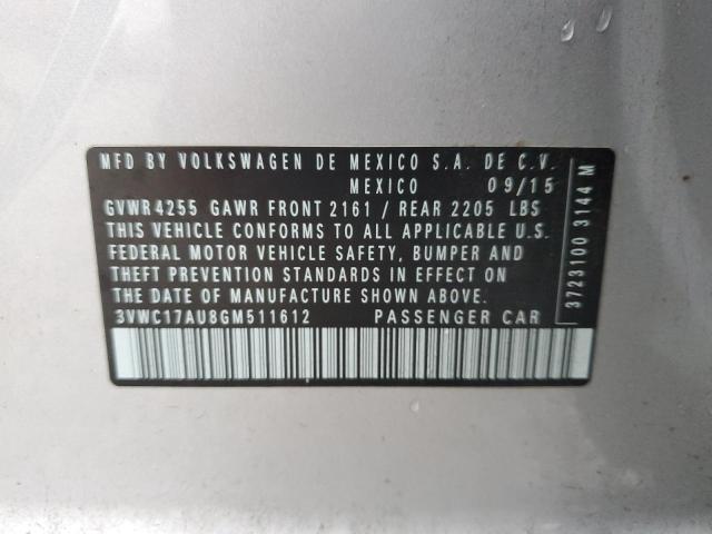72940043 :رقم المزاد ، 3VWC17AU8GM511612 vin ، 2016 Volkswagen Golf Sportwagen S مزاد بيع