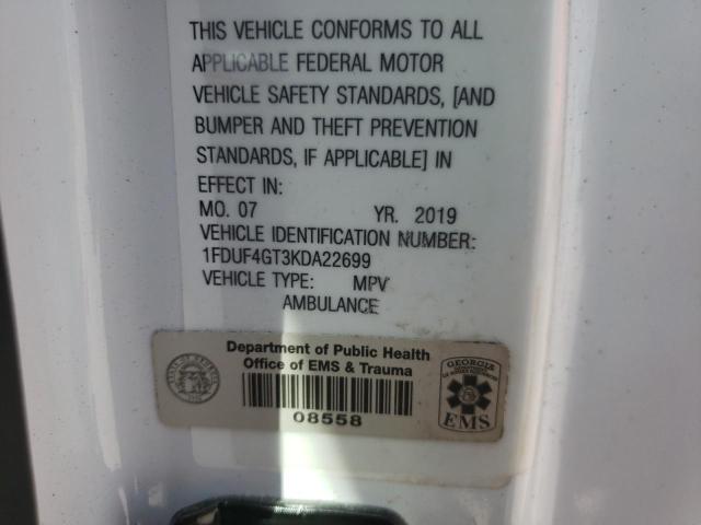 2019 Ford F450 Super Duty მანქანა იყიდება აუქციონზე, vin: 1FDUF4GT3KDA22699, აუქციონის ნომერი: 70847063