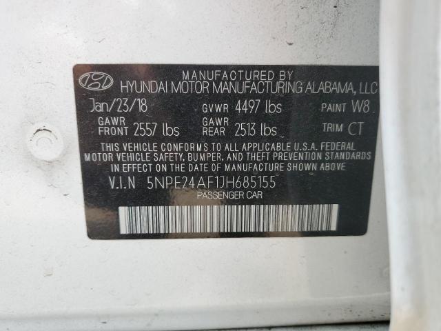Продаж на аукціоні авто 2018 Hyundai Sonata Se, vin: 5NPE24AF1JH685155, номер лоту: 73490413