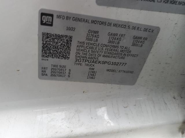 68680213 :رقم المزاد ، 3GTPUAEK0PG102777 vin ، 2023 Gmc Sierra K1500 مزاد بيع