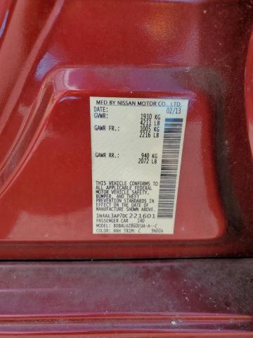 73585593 :رقم المزاد ، 1N4AL3AP7DC221601 vin ، 2013 Nissan Altima 2.5 مزاد بيع