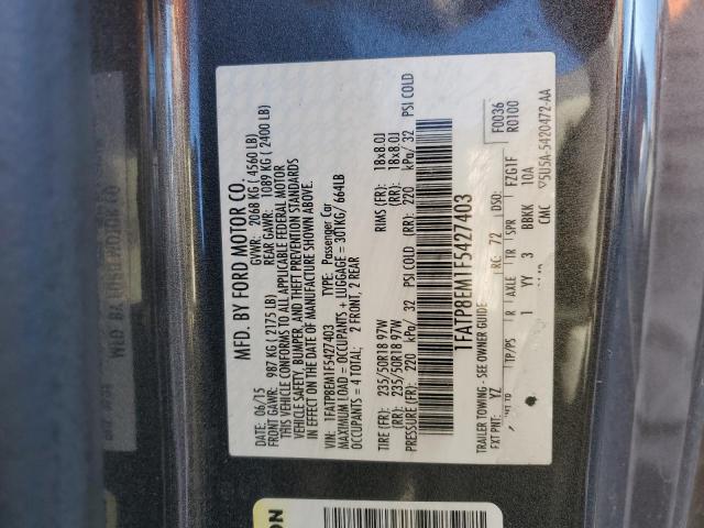 73753583 :رقم المزاد ، 1FATP8EM1F5427403 vin ، 2015 Ford Mustang مزاد بيع
