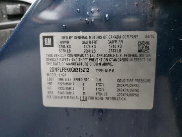 Auction sale of the 2016 Chevrolet Equinox Lt, vin: 2GNFLFEK0G6315212, lot number: 73719983