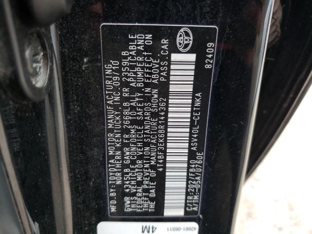 Aukcja sprzedaży 2011 Toyota Camry Base, vin: 4T4BF3EK6BR144362, numer aukcji: 72413463