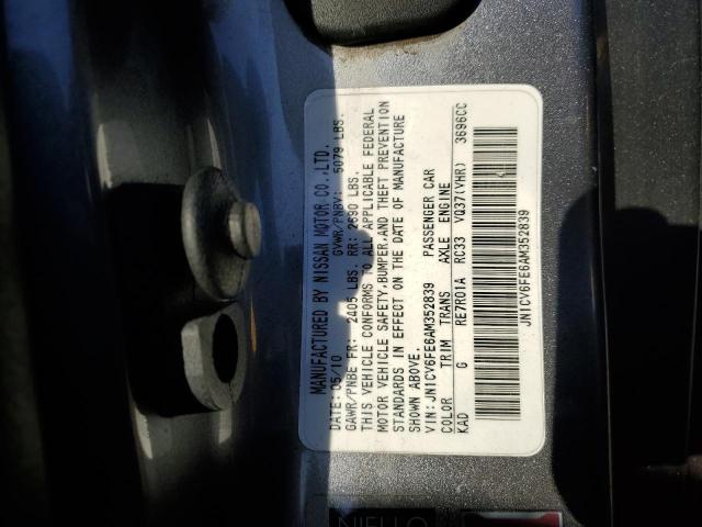 Aukcja sprzedaży 2010 Infiniti G37 Base, vin: JN1CV6FE6AM352839, numer aukcji: 69551623