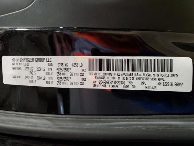 70234713 :رقم المزاد ، 2C4RDGEG2CR222401 vin ، 2012 Dodge Grand Caravan R/t مزاد بيع