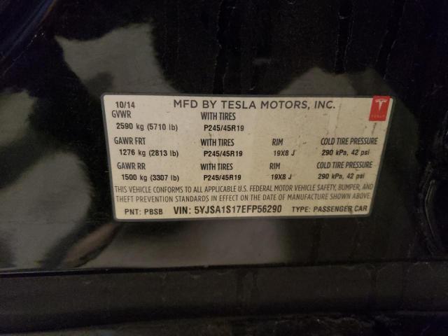 70570343 :رقم المزاد ، 5YJSA1S17EFP56290 vin ، 2014 Tesla Model S مزاد بيع