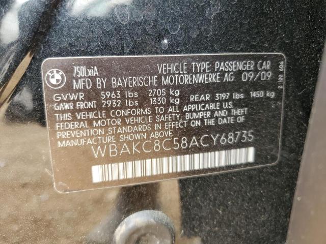 Aukcja sprzedaży 2010 Bmw 750 Li Xdrive, vin: WBAKC8C58ACY68735, numer aukcji: 69910353