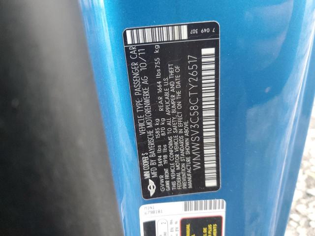Продажа на аукционе авто 2012 Mini Cooper S, vin: WMWSV3C58CTY26517, номер лота: 73905783